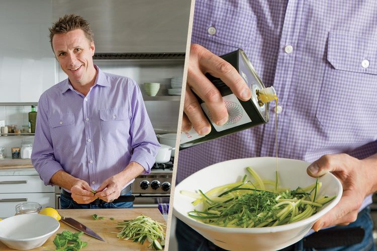 Chef Marc Murphy preps and cooks in the kitchen
